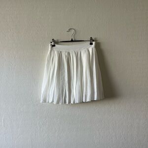 White Chiffon Pleated Skirt